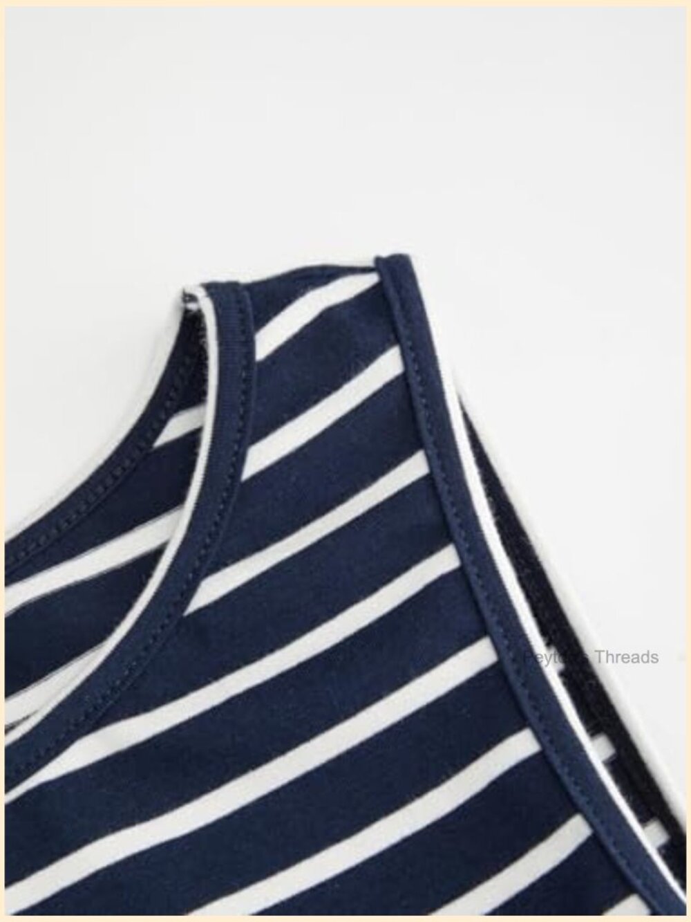 Sleeveless Boat Neck Striped Maxi Dress with Elastic Waist - Picture 6 of 7